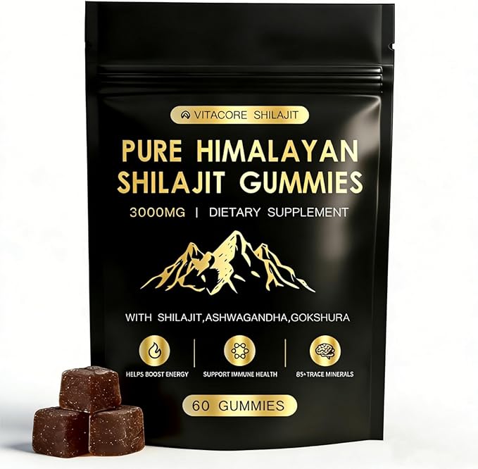 Gold Gummies for Men &amp Women 3000mg High Potency All-Natural Sugar-Free Vegan 60Gummies (1Bag)