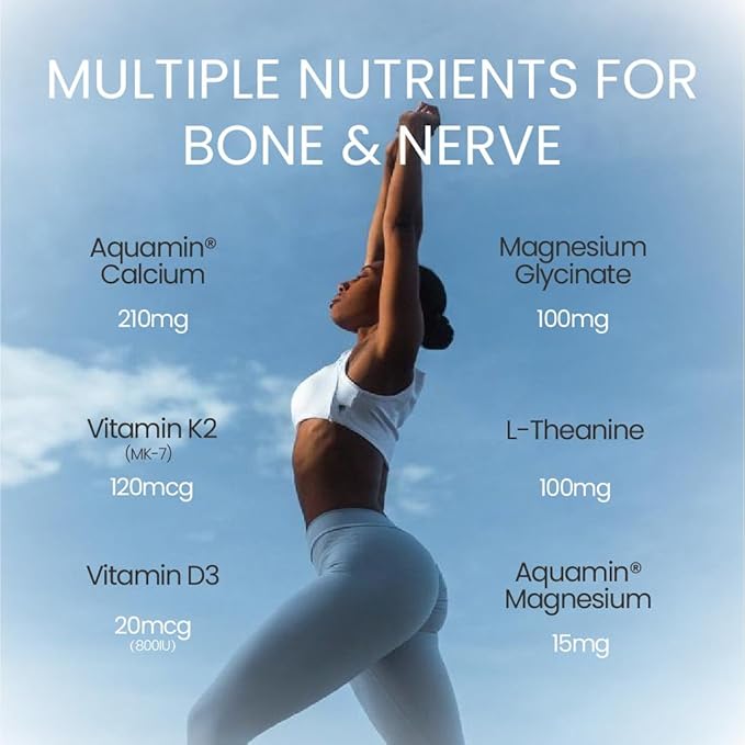 Bone &amp Nerve Complex Bone Health Nerve Function Stress Relief Cardiovascular Health Vegan Non-GMO Made in USA 90 Servings
