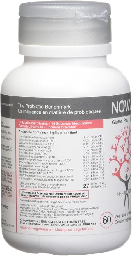 NOVA Probiotics Multi-Strain Feminine 27 Billion Probiotics per Capsule -60 VCaps