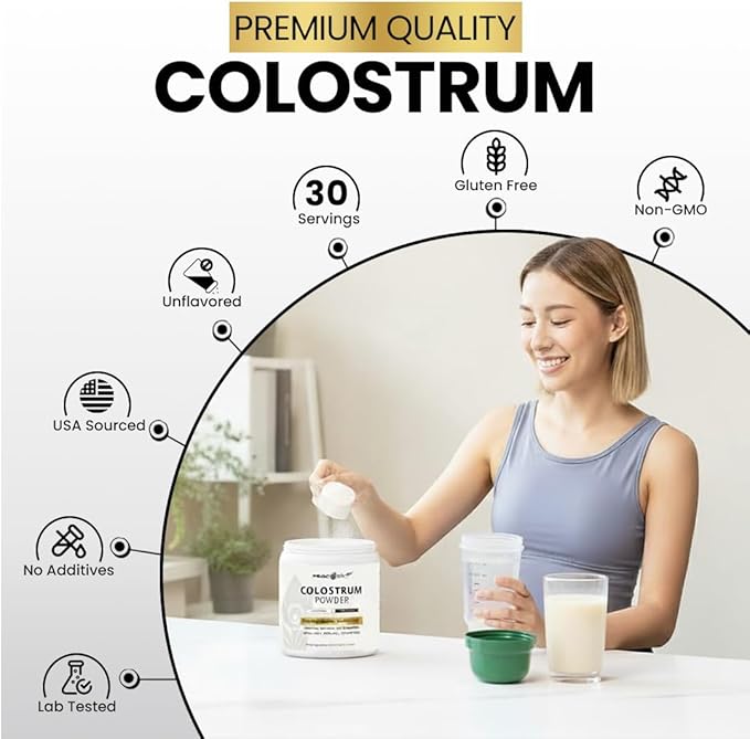 Creatine Monohydrate Powder (500g) and Colostrum Powder (60g) Bundle - Unflavored - Gluten-Free Non-GMO Lactose &amp Soy Free