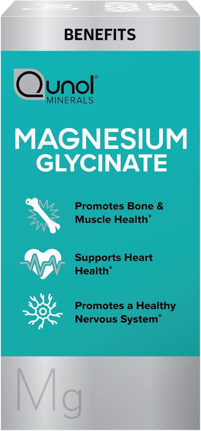 Qunol Magnesium Glycinate 300mg 100% Glycinate Chelated Magnesium Supplement 150ct Tablets