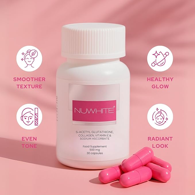 S-Acetyl Glutathione – New Improved Formula for Radiant Even-Toned Skin | Premium Supplement for Daily Wellness &amp Glow - 30 Caps x 3 Bots