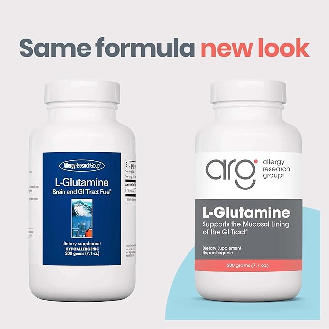 Nutricology L-Glutamine Powder - Gut Health for Men &amp Women Free Form Amino Acid Pure 4.7g Supplement - 7.1 Ounce