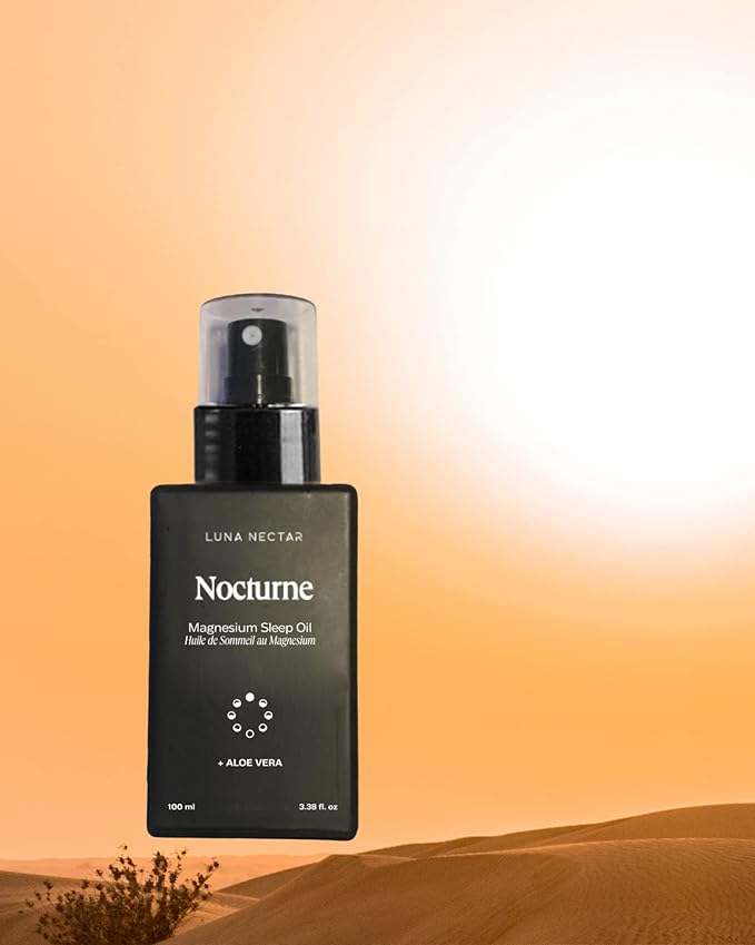 Luna Nectar Nocturne Anti-Stress &amp Sleep Magnesium Oil with Soothing Aloe Vera and Calming Lavender for Ultimate Relaxation and Muscle Recovery