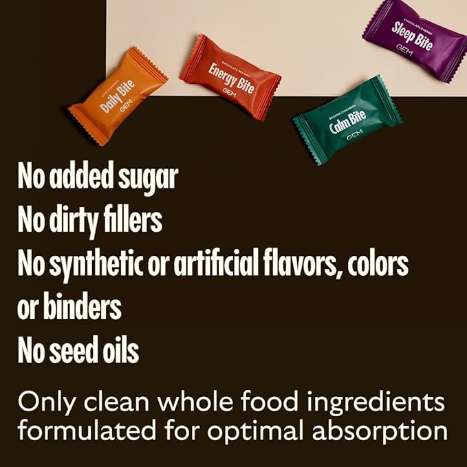 GEM Sample Pack: Functional Real-Food Bites formulated for Your Daily Needs