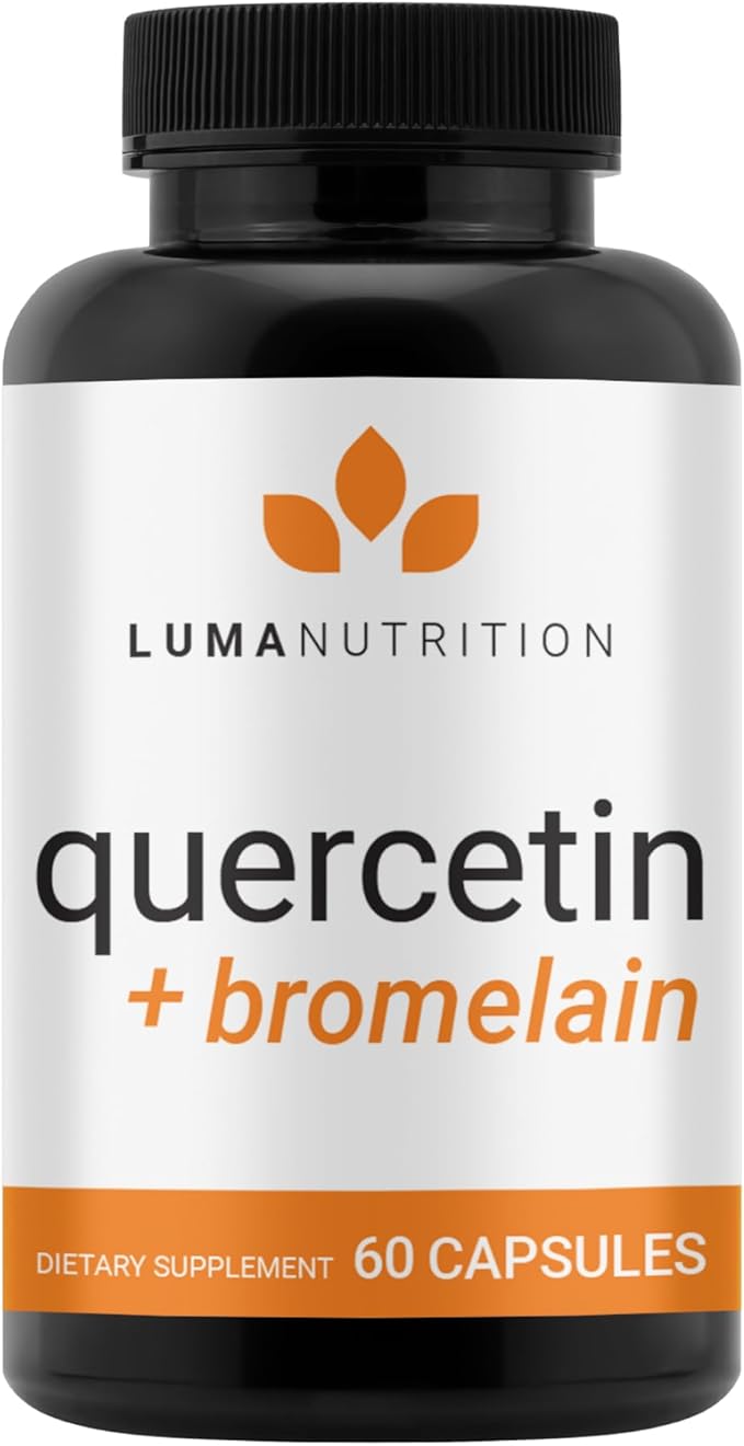 Luma Nutrition Quercetin 500mg - Quercetin with Bromelain Supplement - Antioxidant - Immune Support - Vegan &amp Gluten-Free - 60 Capsules
