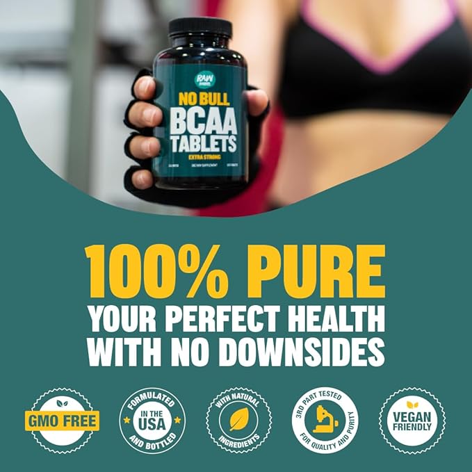 BCAA Tablets 1000 mg - Branched Chain Amino Acids Supplement for Muscle Recovery &amp Energy - Pre or Post Workout BCAAs for Men &amp Women - 120 Pills - Natural Pure GMO Free