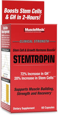 MuscleMeds STEMTROPIN Stem Cell &amp Growth Factor Booster Natural Supplement for Performance Enhancement &amp Anti-Aging Muscle Building and Recovery 60 Veggie Capsules