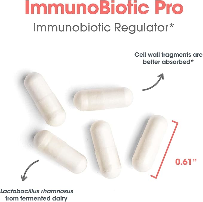 Allergy Research Group ImmunoBiotic Pro - Supports Immune System &amp Gut Barrier Function - Postbiotic Immune Regulator with Lactobacillus Rhamnosus Lysate - 66 Servings - 200 Capsules