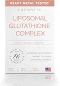 Liposomal Glutathione Complex with Marine Collagen Liposomal Vitamin C - Skin Care Supplement - Enhanced Absorption for Radiant Skin Detox &amp Antioxidant Support - 60 Veggie Capsules
