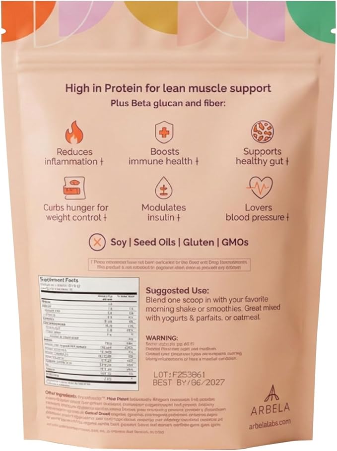 Avaia Precision-Fermented Vegan Nutritional Supplement Powder with Protein Fiber Beta-Glucan Complete Amino Acids Dairy-Free Soy-Free Gluten-Free 30 Servings