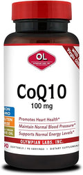 Olympian Labs Coenzyme Q10 100mg Softgels formulated with Extra Virgin Olive Oil Heart Health Support Cell Protection from Free Radicals