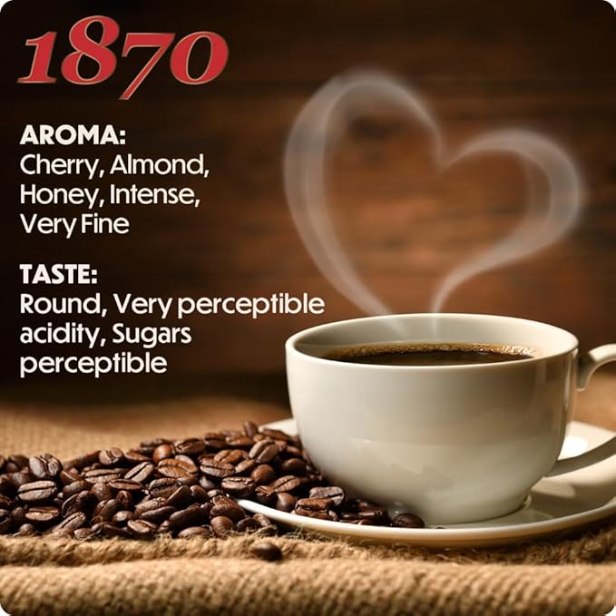 1870 by Caffe Barbera: Mago Whole Bean Roasted Coffee Aromatic Intense &amp Fruity 7 Bean Blend by one of the worlds oldest coffee roasters 150+ years of Roasting over 6 generations 1.1lb / 0.5kg
