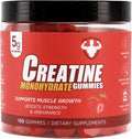 Bruce &amp Shark Creatine Monohydrate Gummies with 5g Per Serving Supports Muscle Growth Boosts Strength &amp Endurance No Gelatin No Artificial Sweeteners 150 Count (Strawberry)