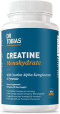 Dr. Tobias Creatine Monohydrate Pills | 5g Complex with Creatine Alpha-Ketoglutarate &amp Pyruvate | Muscle Strength Energy &amp Recovery | 90 Tablets
