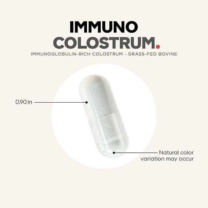 Codeage Colostrum Supplement Grass-Fed Colostrum - Prized First Milk - Grass-Finished Freeze-Dried - Vitamins Immunoglobulins Growth Factors - Non-GMO Gluten-Free - 180 Capsules