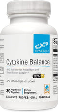 XYMOGEN Cytokine Balance - Antioxidant &amp Cellular Detox Support - 400 mg Turmeric Extract - Features Nrf2 Activators - Vegan &amp Non-GMO - 30 Capsules