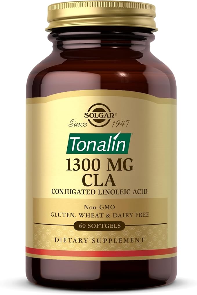 Solgar Tonalin CLA 1300 mg - 60 Softgels - Conjugated Linoleic Acid - Non-GMO Gluten Free Dairy Free - 60 Servings