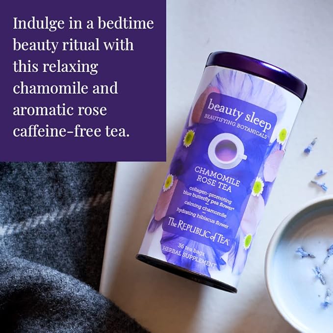 The Republic of Tea – Sleepytime Herbal Teas - Beauty Sleep and Get Some ZZZ’s Tea Bundle – 36 Count Tea Bags Each