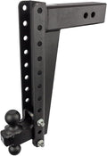 BulletProof Hitches - 3.0 Adjustable Heavy Duty Trailer Hitch (22000 lb. Rating) - 16 Drop/Rise Trailer Hitch with 2 &amp 2-5/16 Dual Ball - Powder Coat Solid Steel Corrosion-Resistant