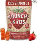 Vitamin D3 Gummies for Kids 2+ – Clean Ingredient Strawberry Gummies Vegan &amp Non-GMO Low Glycemic Vitamin D Supplement for Immune &amp Bone Support 30 Count