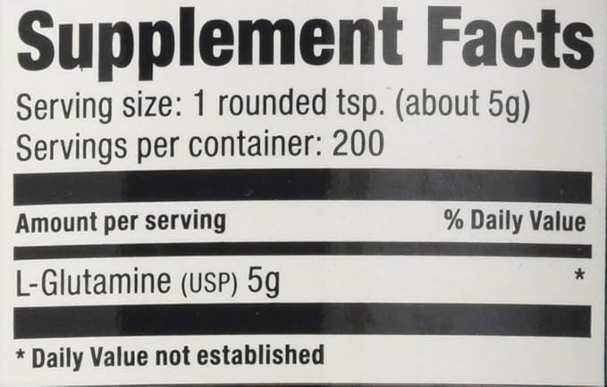 Ultimate Nutrition Gluta Pure Biovolunizing Micronized Fermapure L-Glutamine Intestinal Health Regulation Muscle Recovery Immune Support Supplement 1000G