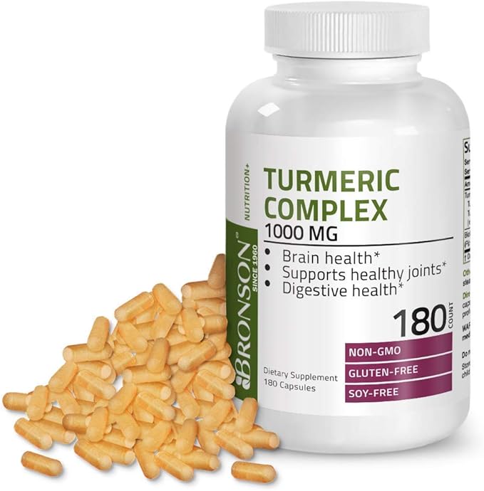 Bronson Turmeric Curcumin with BioPerine High Potency Premium Joint Support + Bronson Antarctic Krill Oil 1000 mg with Omega-3s EPA DHA