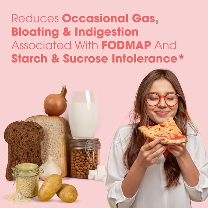Intoleran Carbostarch Digestive Enzymes - 108 Capsules | Helps Digest Starch Sucrose Lactose and Complex carbohydrates | FODMAP Intolerance | Highly Dosed Supplement | Pure &amp Vegan