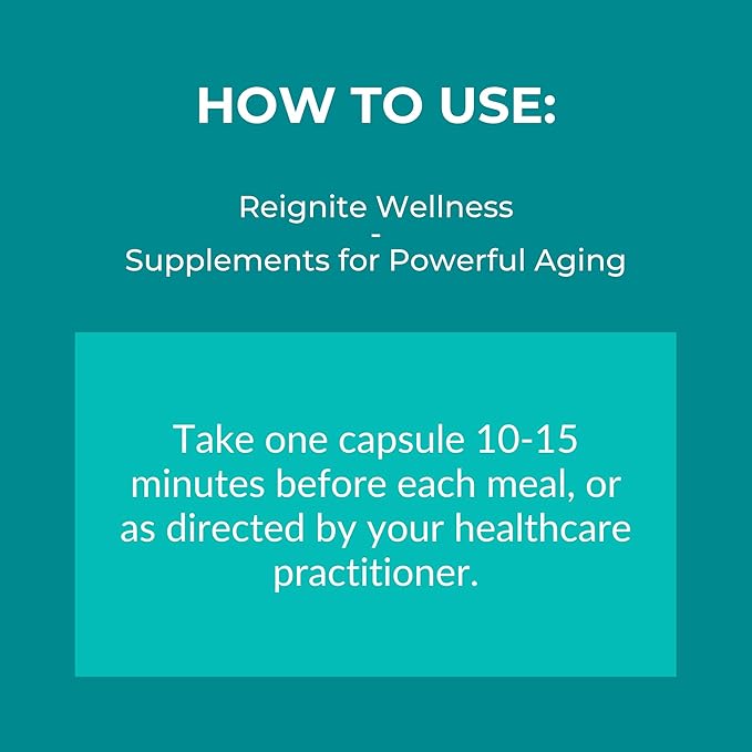 Reignite Wellness by JJ Virgin | Protein First Enzymes | Betaine HCI with Pepsin &amp Enzyme Supplement | Support for Gut Health Digestion Occasional Bloating &amp Gas | 60 Capsules