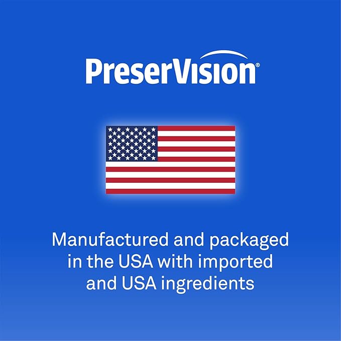 PreserVision AREDS3 Eye Vitamins #1 Eye Doctor Recommended Brand AREDS 2 Formula with 8 B-Vitamin Complex Promotes Healthy Cellular Eye Function* 3-in-1 Macular Supplement 60 Softgels