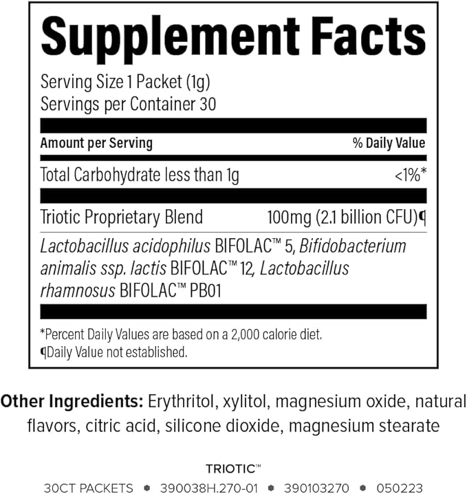 Isagenix Triotic Daily Probiotic that Helps Promote a Balanced Gut Microbiome - 0.035 oz Packets - 30 Servings