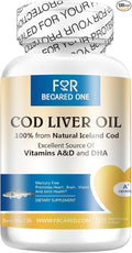 Fermented Cod Liver Oil 120 SoftgelsOmega-3+ Vitamins A &amp D-Heart &amp Brain Health Healthy Immunity Overall Wellness (Lemon Flavor)