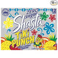 Shasta Zero Sugar Tiki Punch Caffeine-Free Soda 12 Cans