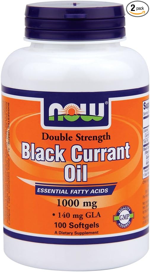 NOW Foods Black Currant Oil 1000 mg - 100 Softgels 2 Pack