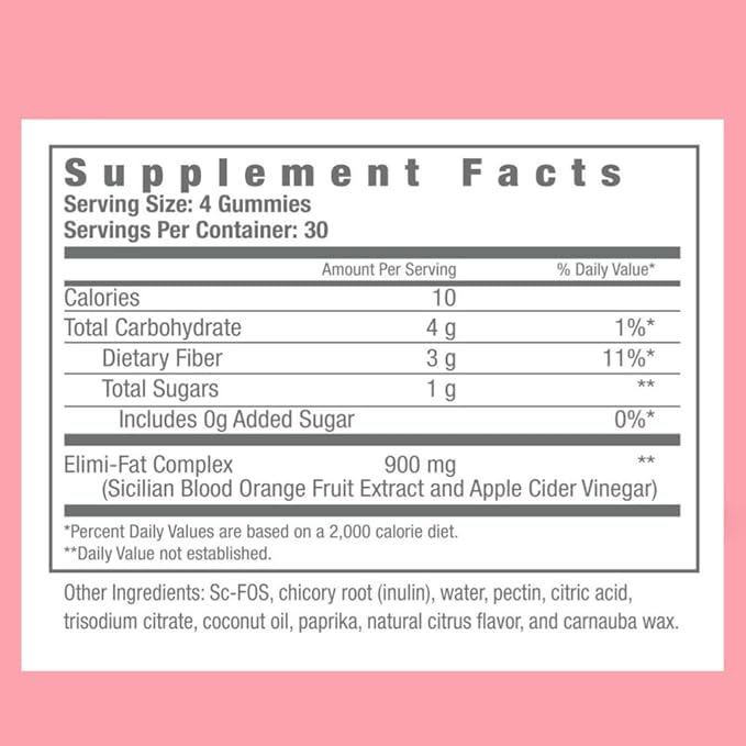 Consult Health ELIMI-Fat Apple Cider Vinegar Morosil Weight Management Gummies - Supports Weight Loss- Gluten Free Keto Vegan - Citrus Flavor 120 Count