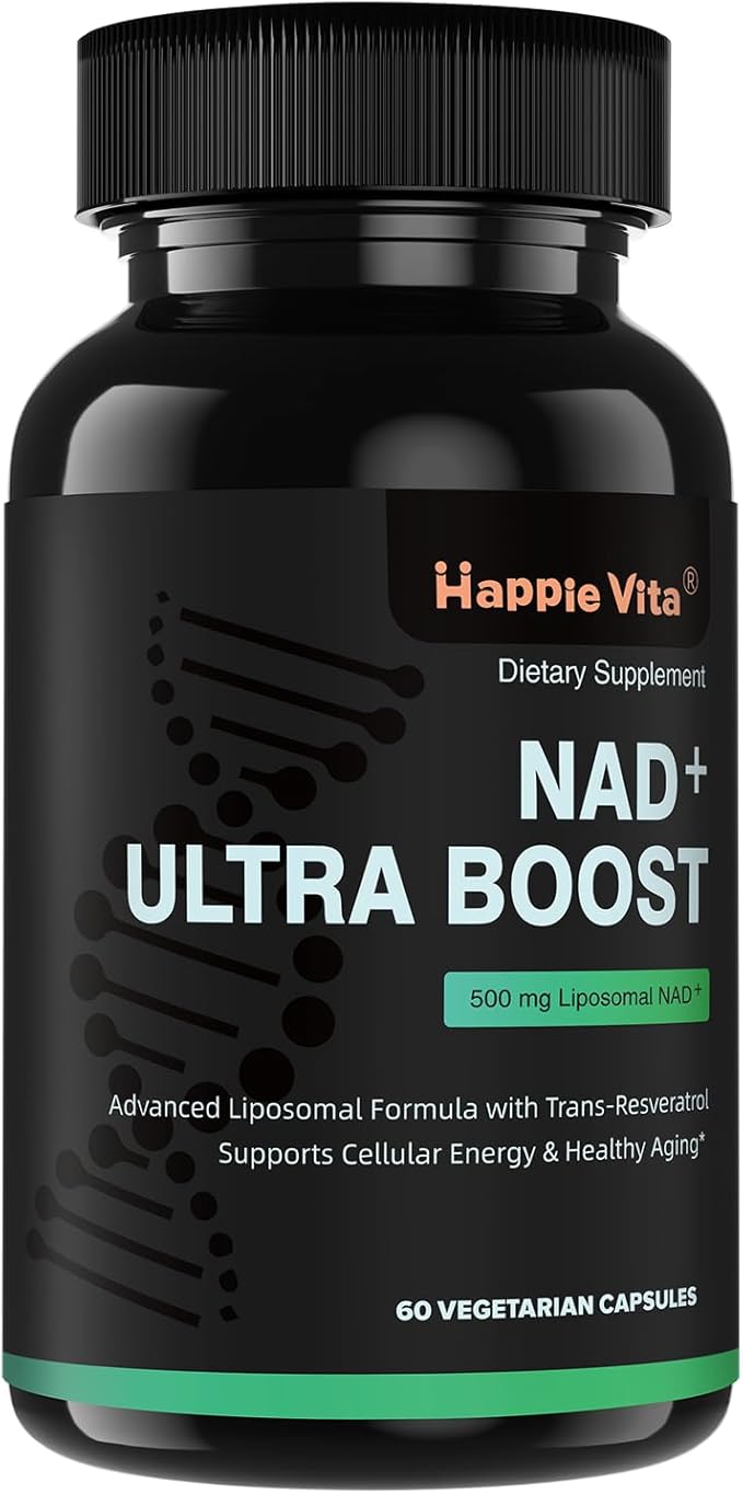 Liposomal NAD+ with Resveratrol - NMNH Supplement Alternative - High Purity NAD Supplement for Anti-Aging Energy Focus - 60 Capsules