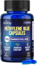 Methylene Blue Capsules – 15 mg with Vitamin C Ester - USP-Grade 99% Pure Formaldehyde-Free Formula – 60 Vegan Capsules for Focus Energy &amp Everyday Well-Being