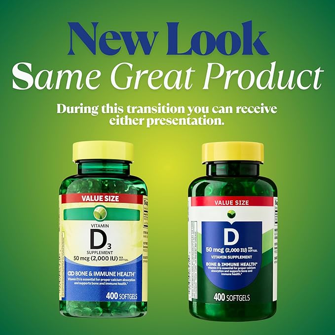 KP+ Vitamin D 50 mcg (2000 IU) | Bone &amp Immune Health | 400 Softgels | Pack of 2