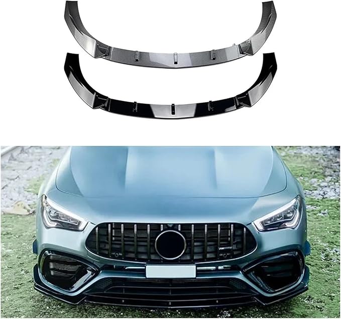 DYXN Front Bumper Lip Splitter Trim Under Chin Spoiler Compatible for Benz CLA Class C118 CLA45 AMG 2020-2023(Gloss Black)
