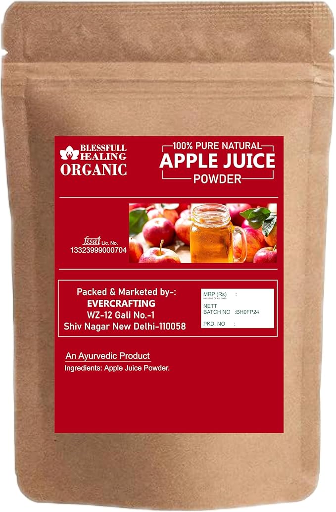 Blessfull Healing Organic Apple Juice Powder 100% Pure Natural 200 Gram / 7.05 oz