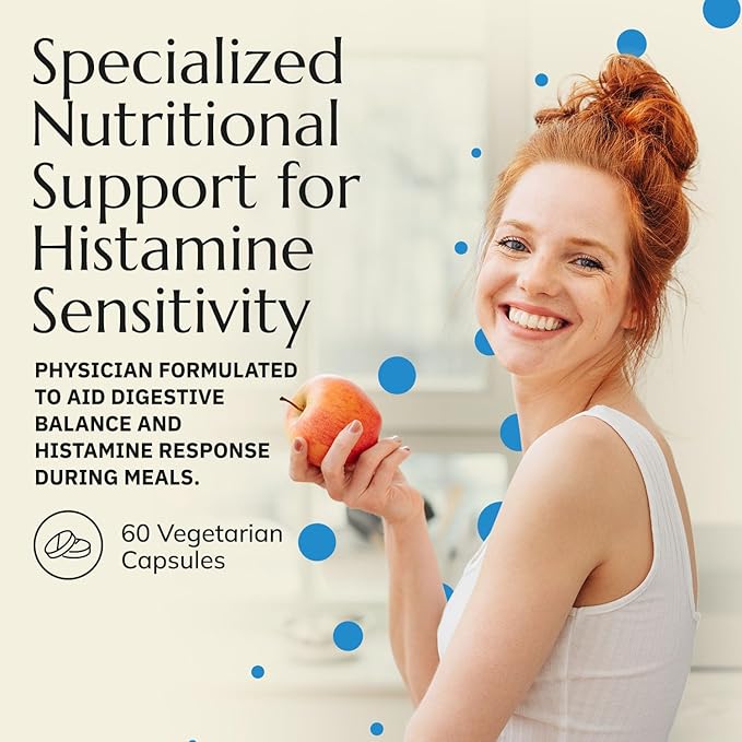 Neurobiologix Gut Histamine Support Supplement Digestion &amp Immune Balance with Vitamin C NAC Bromelain &amp Quercetin Supports Food-Derived Histamine Response for Men &amp Women Vegetarian