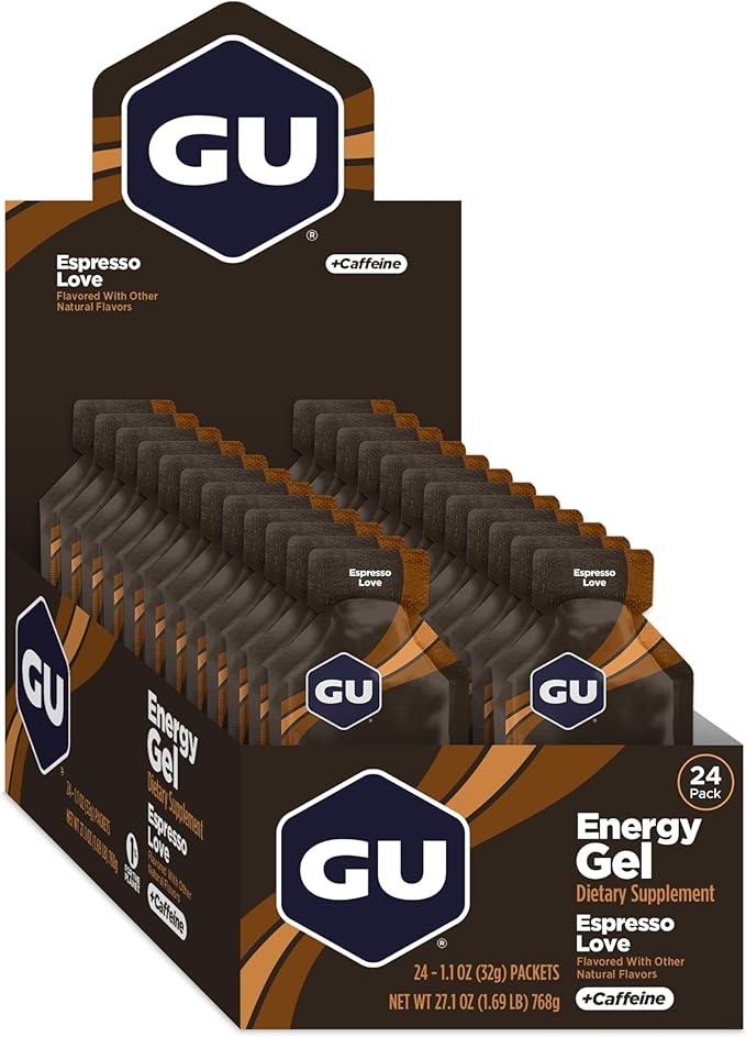 GU Energy Original Sports Nutrition Energy Gel Espresso Love Espresso Love 24 Count 26.4 Ounce