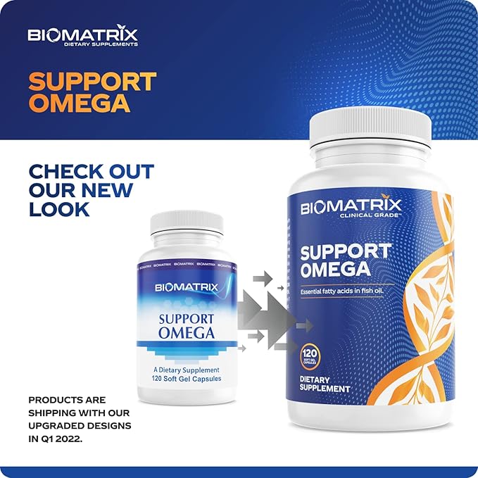 Support Omega EPA DHA Omega 3 Fish Oil Supplement - Cardiovascular Musculoskeletal Support (120 Gel Capsules)