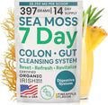 Atlantic Naturals Sea Moss 7-Colon Cleanse Powder | Formulated with Psyllium Husk Fiber &amp Senna Powder | Supports Immune &amp Gut Health for Women &amp Men Pineapple Flavor Drink Mix 14 oz