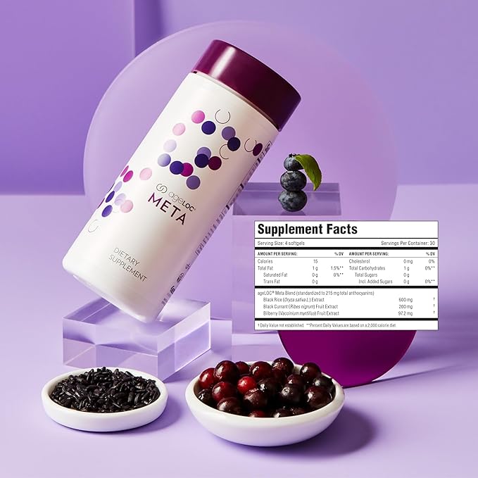 Nu Skin ageLOC Meta | Premium Dietary Supplement | Advanced Soft Gel Capsules Promoting Metabolic Health Immune Support Antioxidant Defense and Improved Gut Health