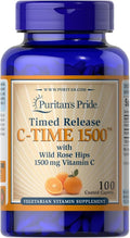 Puritan's Pride Vitamin C 1500 mg with Rose HIPS Caplets 100 Count