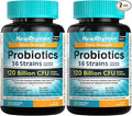 NewRhythm Probiotics 120 Billion CFU 36 Strains 3-in-1 Probiotics for Digestive Health &amp Immune Support with Prebiotics &amp Enzymes Probioticos for Women &amp Men Vegan Targeted Release Supp