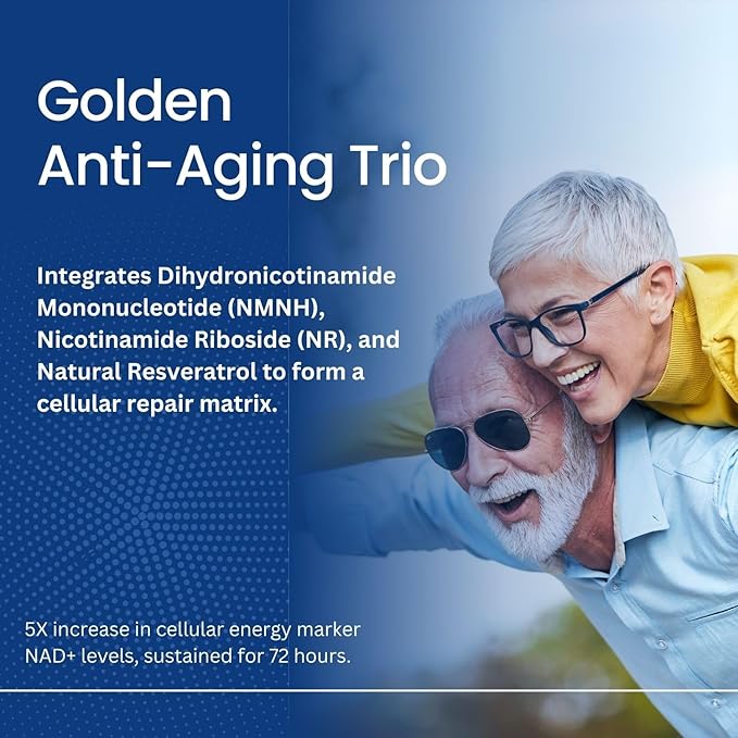Youth CoreContains NMNH NR and Resveratrol Boosts NAD+ Levels by 5X Promotes Anti-Aging and Cellular Metabolism High Absorption Rate
