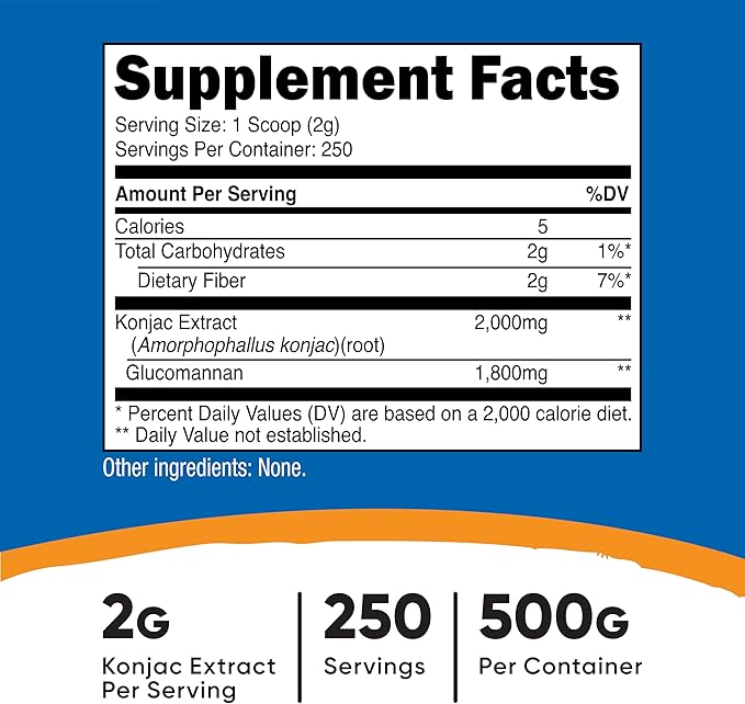Nutricost Glucomannan Powder 500 Grams