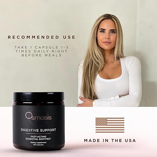 OSMOSIS Skincare Digestive Support Enzyme Supplement 100 Count